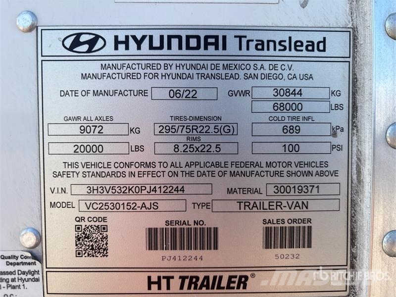 Hyundai VC2530152-AJS Cajas de remolque