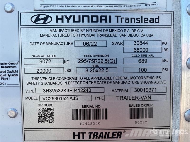 Hyundai VC2530152-AJS Cajas de remolque