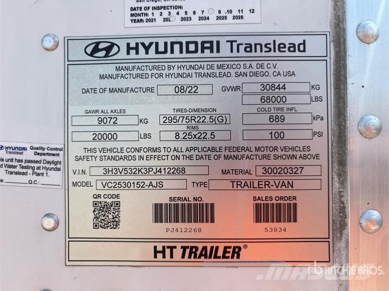 Hyundai VC2530152-AJS Prikolice zabojniki
