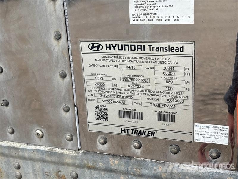 Hyundai VI2530152-AJS Dobozos pótkocsik