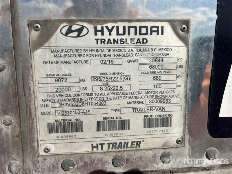 Hyundai VI2530152-AJS مقطورات ذات هيكل صندوقي