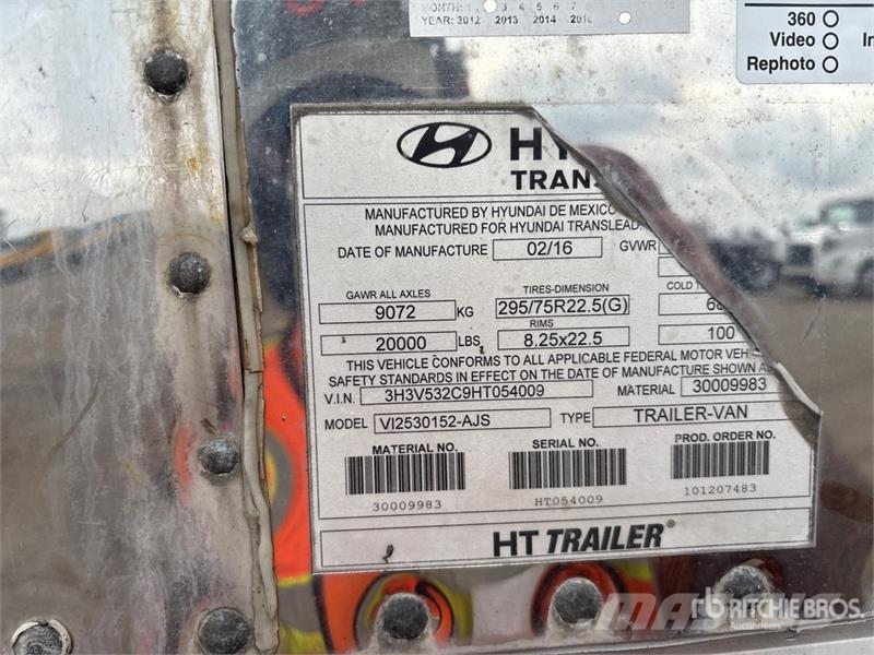 Hyundai VI2530152-AJS مقطورات ذات هيكل صندوقي