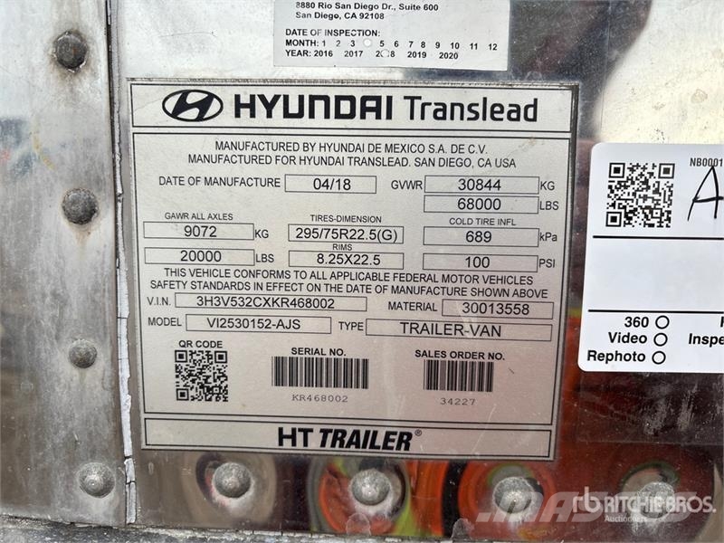 Hyundai VI2530152-AJS 箱體拖車