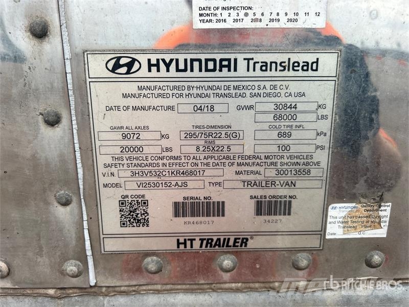 Hyundai VI2530152-AJS مقطورات ذات هيكل صندوقي