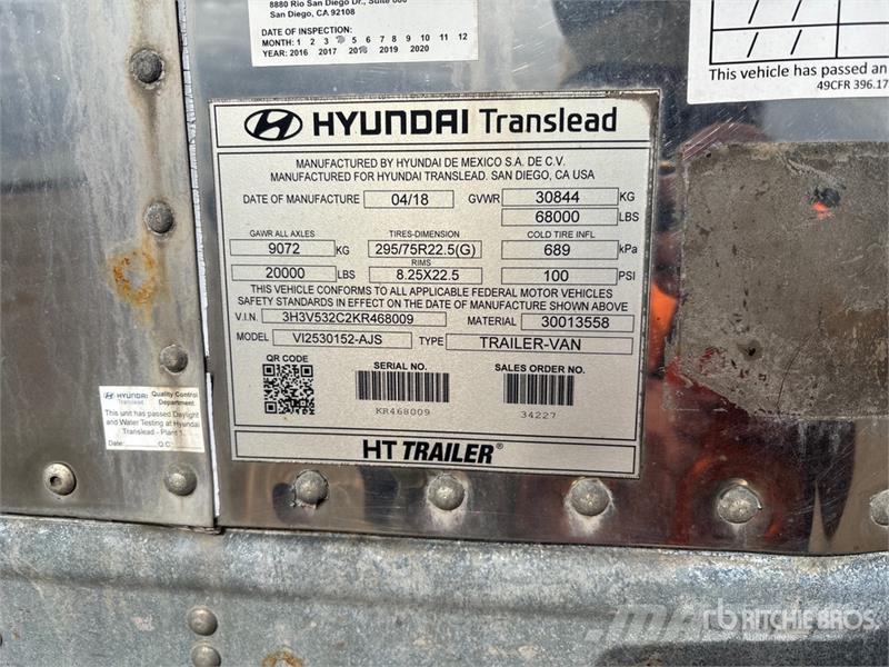 Hyundai VI2530152-AJS مقطورات ذات هيكل صندوقي