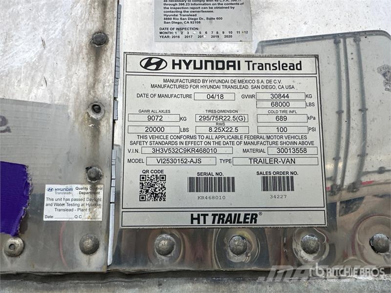 Hyundai VI2530152-AJS مقطورات ذات هيكل صندوقي