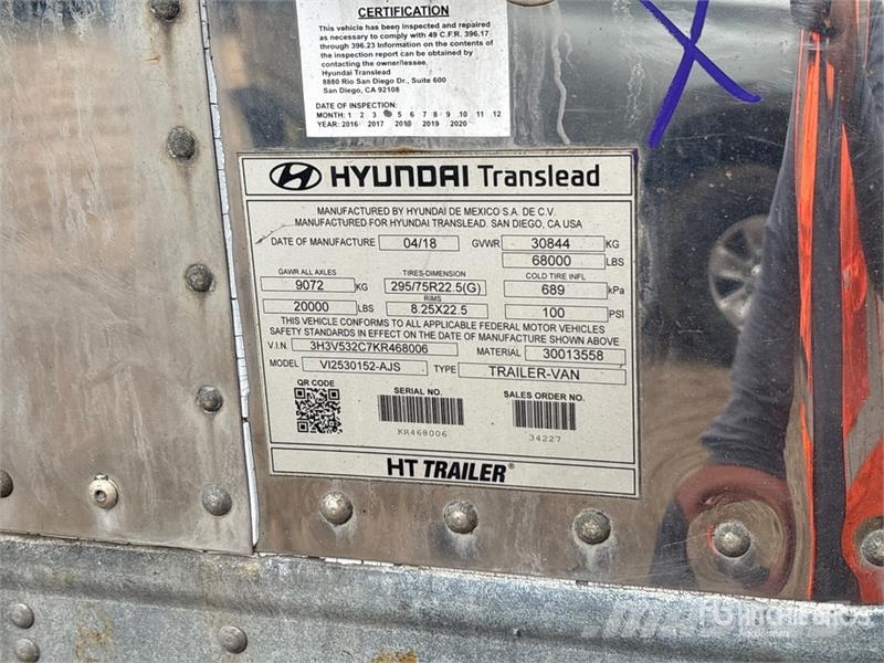 Hyundai VI2530152-AJS Причепи-фургони