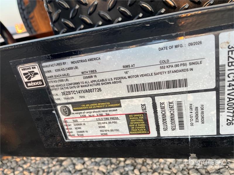 Industrias America 7014 Dump Utility Trailer 傾卸式拖車