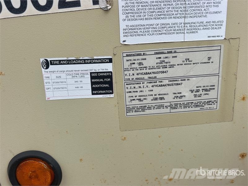 Ingersoll Rand P185WJD Air Compressor Compressors