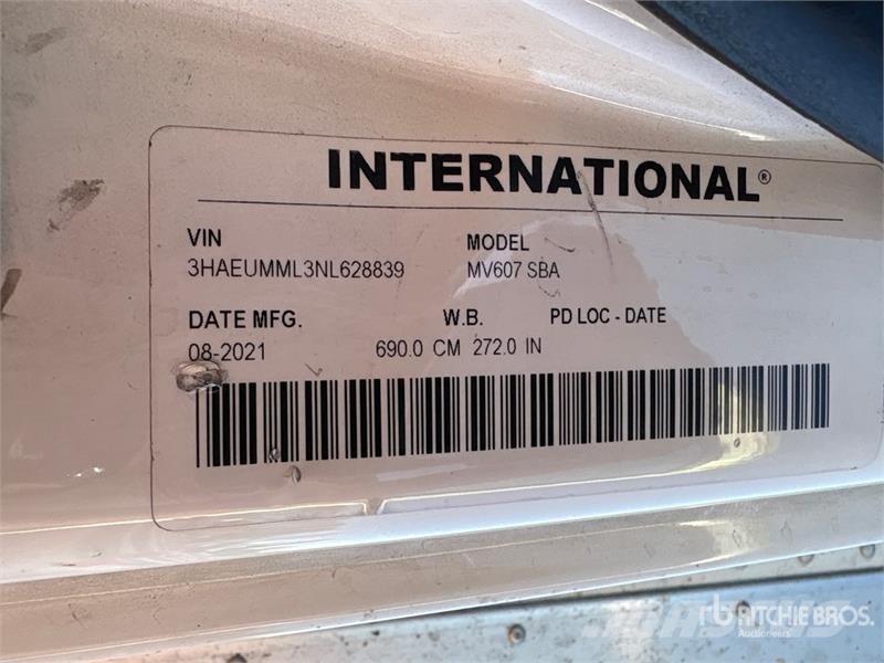 International MV607 Van Truck ボックスボディー、ウイング、箱車