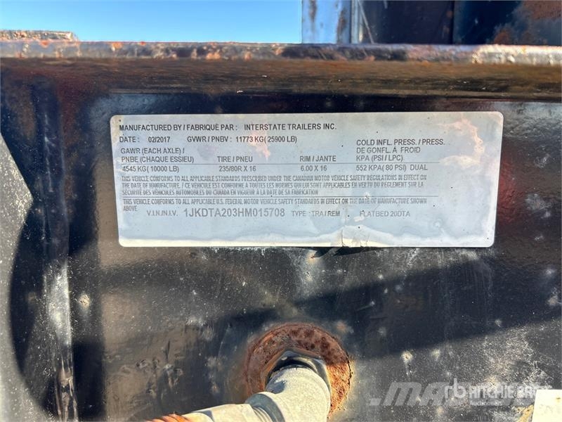 Interstate 28 ft T/A Equipment Trailer Biltransportsläp