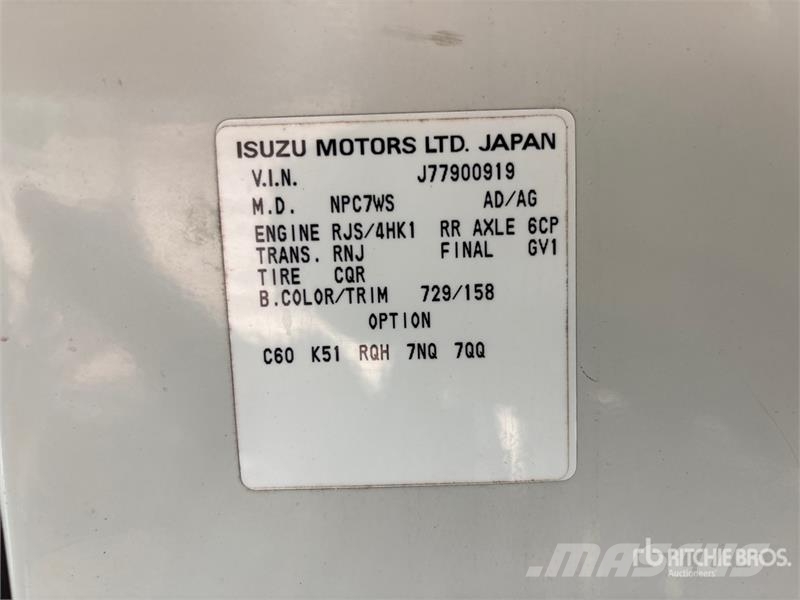 Isuzu NQR Camiones plataforma