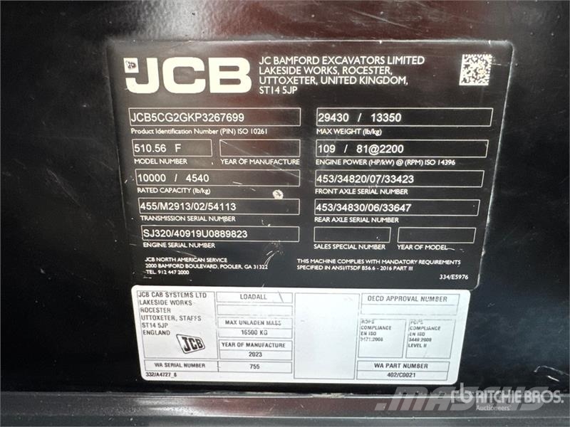 JCB 510-56 Teleskooplaadurid