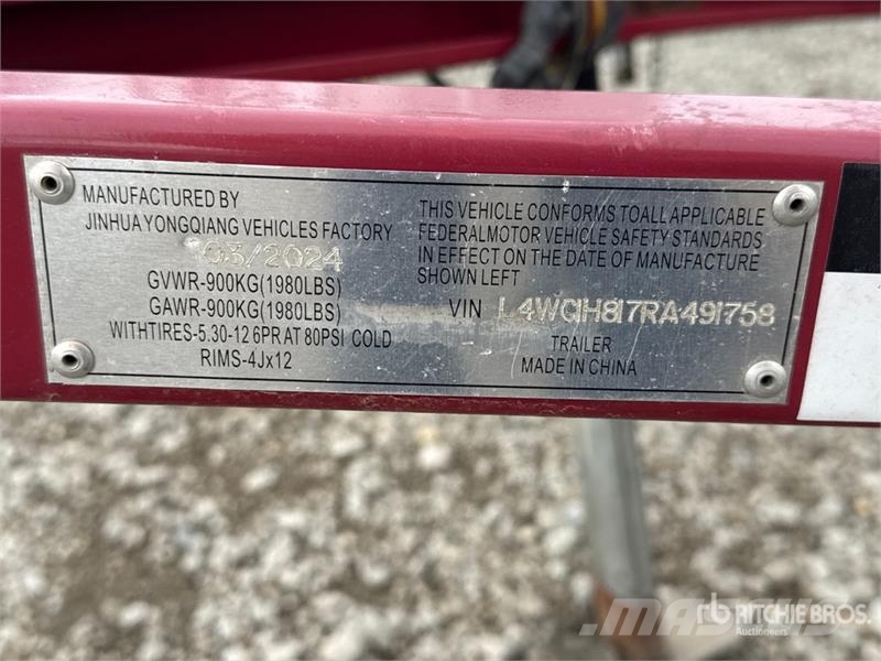 Jinhua Yongqiang Utility Trailer w/ Heated Portabl Druge prikolice