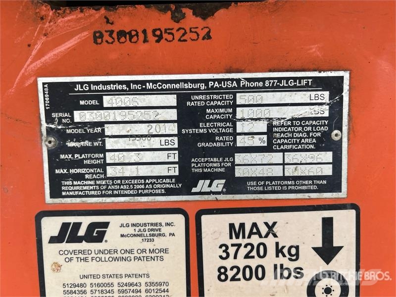 JLG 400S 4WD Diesel Telescopic Boom Lift Teleskopiskie pacēlāji