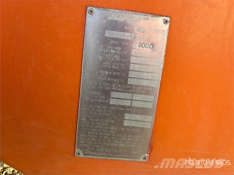JLG 660SJ 4WD Diesel Telescopic Boom Lift Plataformas elevatórias telescópicas