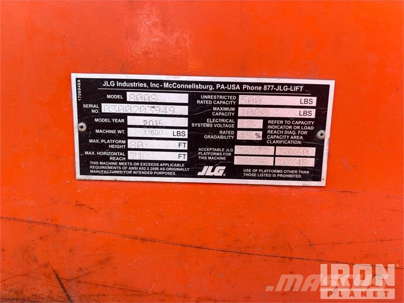 JLG 800S 4WD Diesel Telescopic Boom Lift Teleskopske dvižne ploščadi
