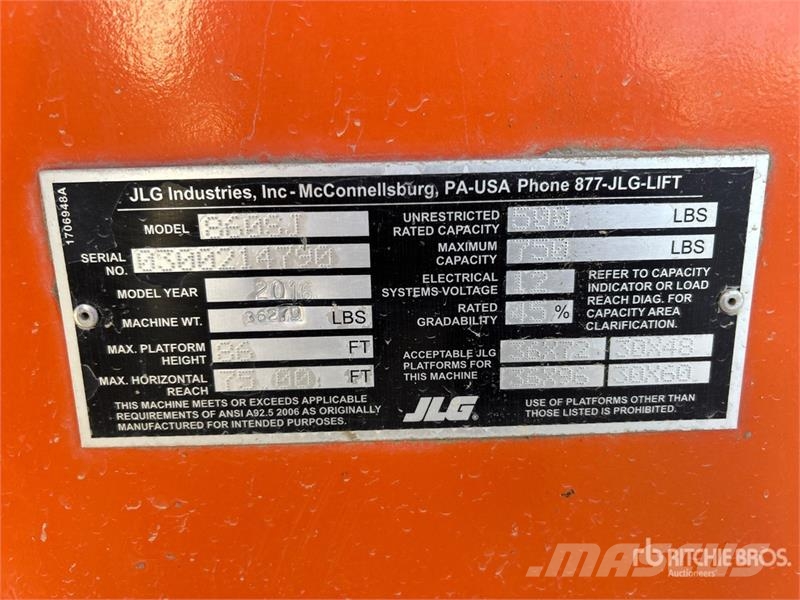 JLG 860SJ 4WD Diesel Articulating Boom Lift Elevadores braços articulados