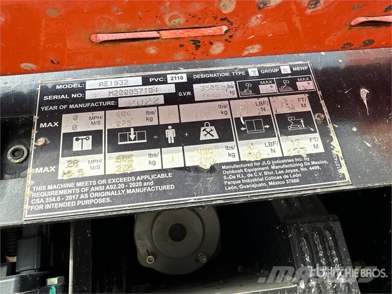 JLG AE1932 Electric Scissor Lift Scissor lifts