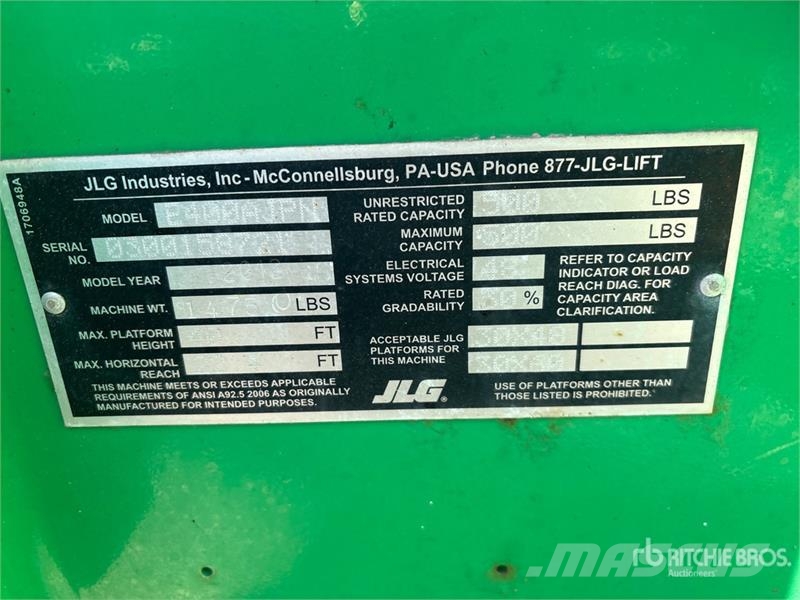JLG E400AJPN 2WD Electric Articulating Boom Lift Piattaforme a braccio articolato