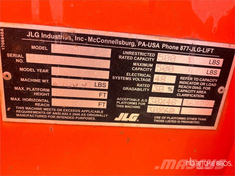 JLG E450AJ 2WD Electric Articulating Boom Lift Articulated boom lifts