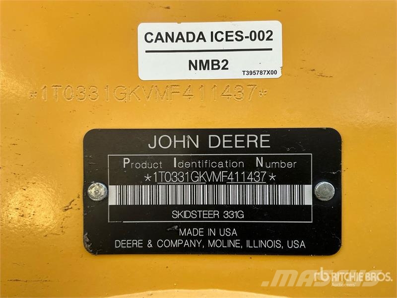 John Deere 331G Skid steer loaders