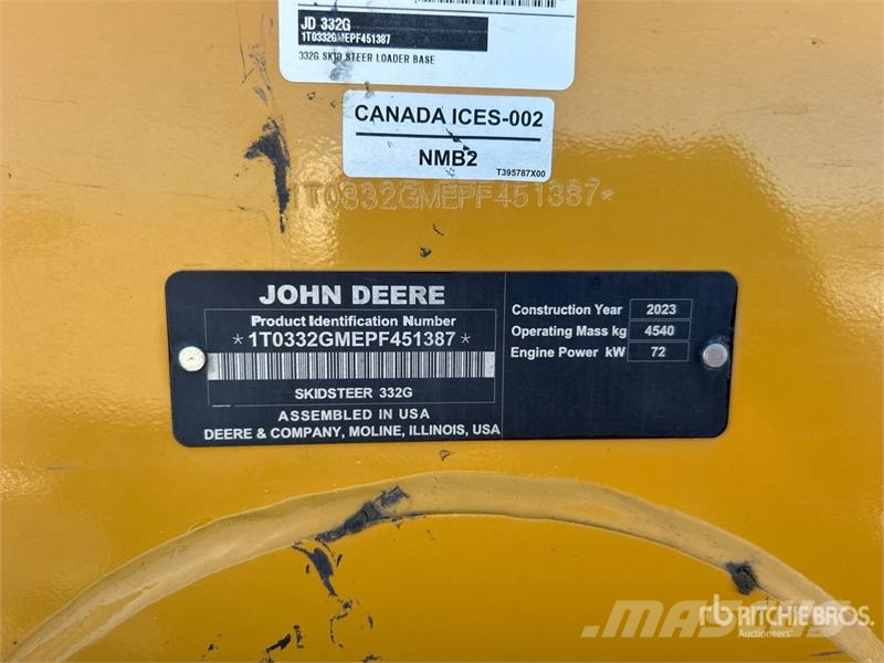 John Deere 332G Lietoti riteņu kompaktiekrāvēji