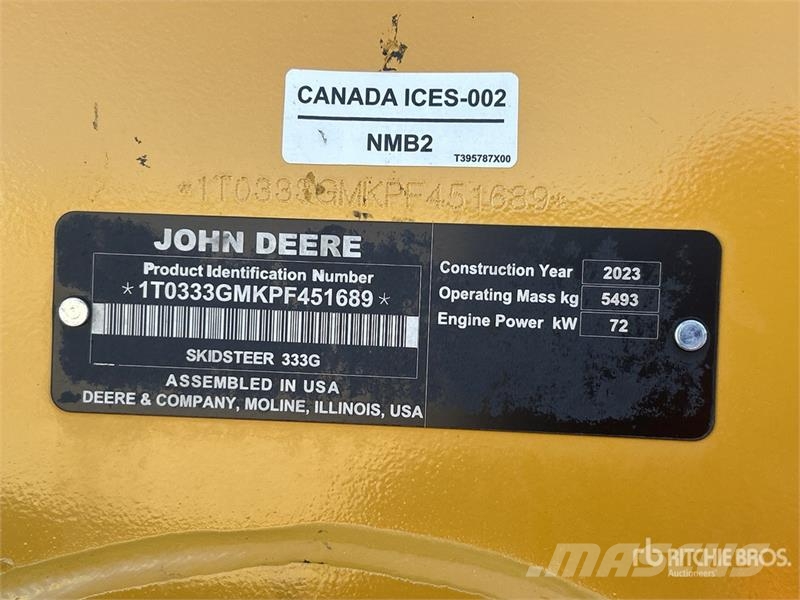 John Deere 333G Мини-погрузчики