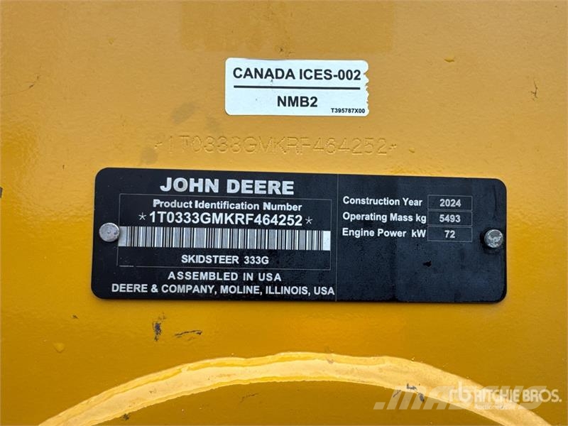 John Deere 333G Lietoti riteņu kompaktiekrāvēji