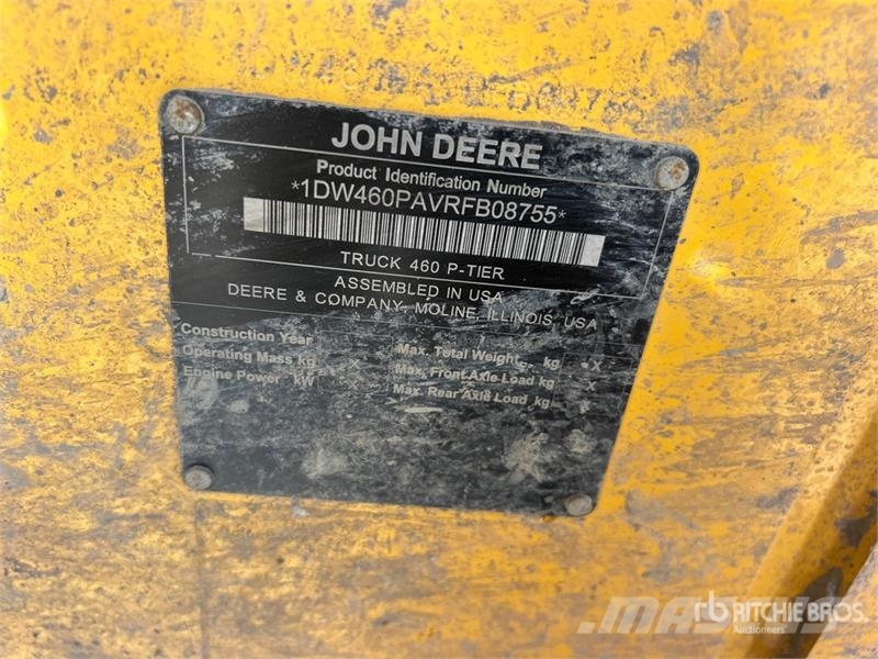John Deere 460 P-Tier 鉸接式起吊車