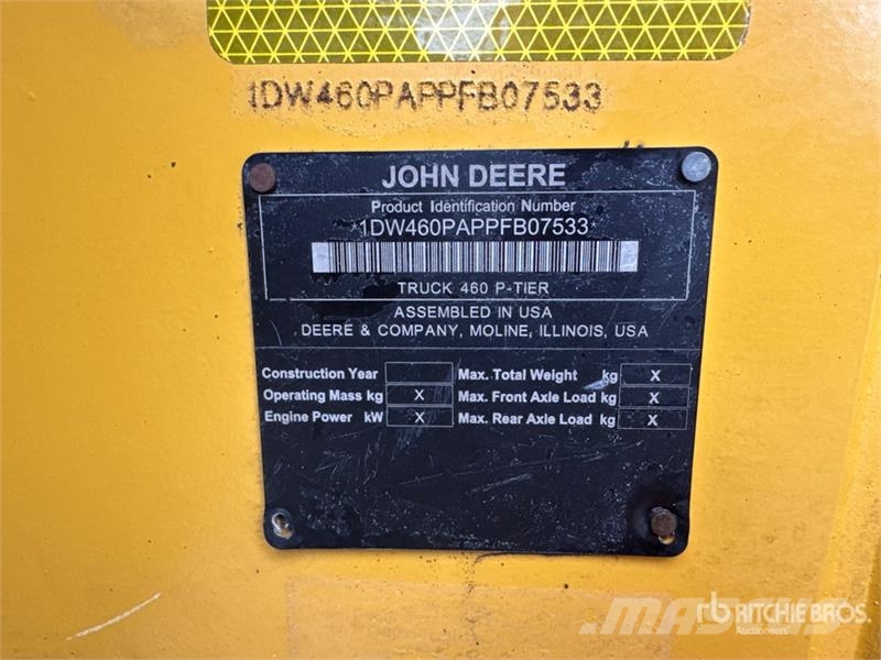 John Deere 460 P-Tier Karjeriniai savivarčiai