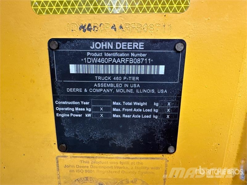 John Deere 460 P-Tier Artikulētie pašizgāzēji