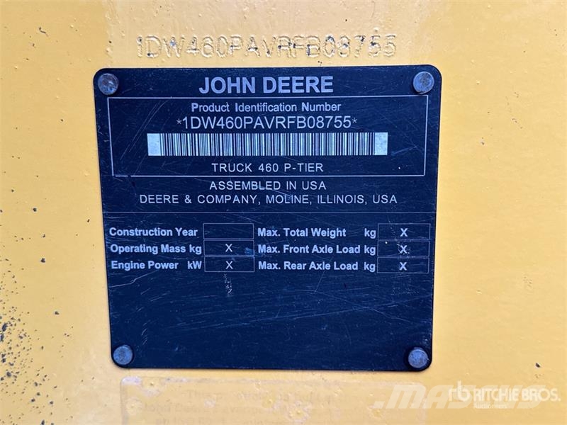 John Deere 460 P-Tier Dúmpers articulados