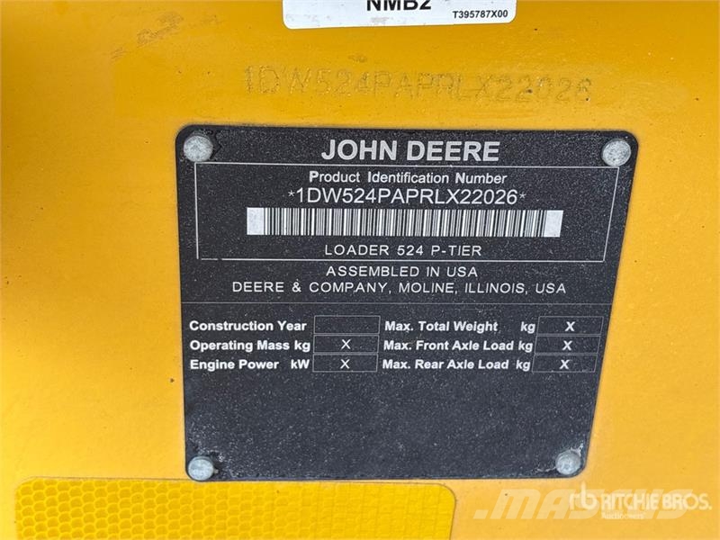 John Deere 524 P-Tier Wielladers