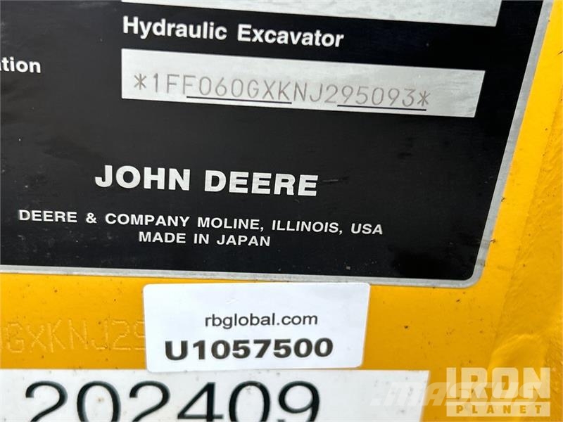 John Deere 60G Mini bagri <7t