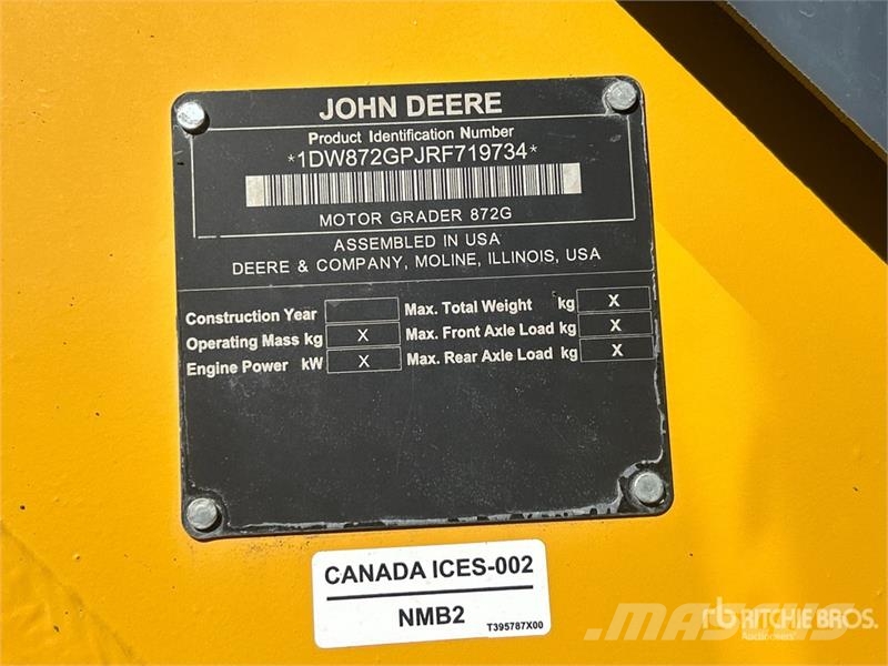 John Deere 872G Greideri