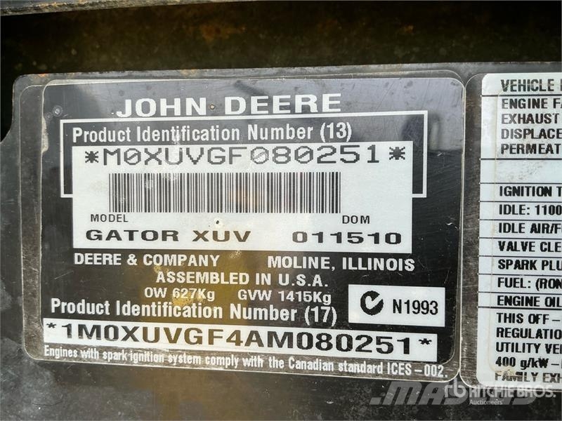 John Deere Gator XUV Pomožni stroji