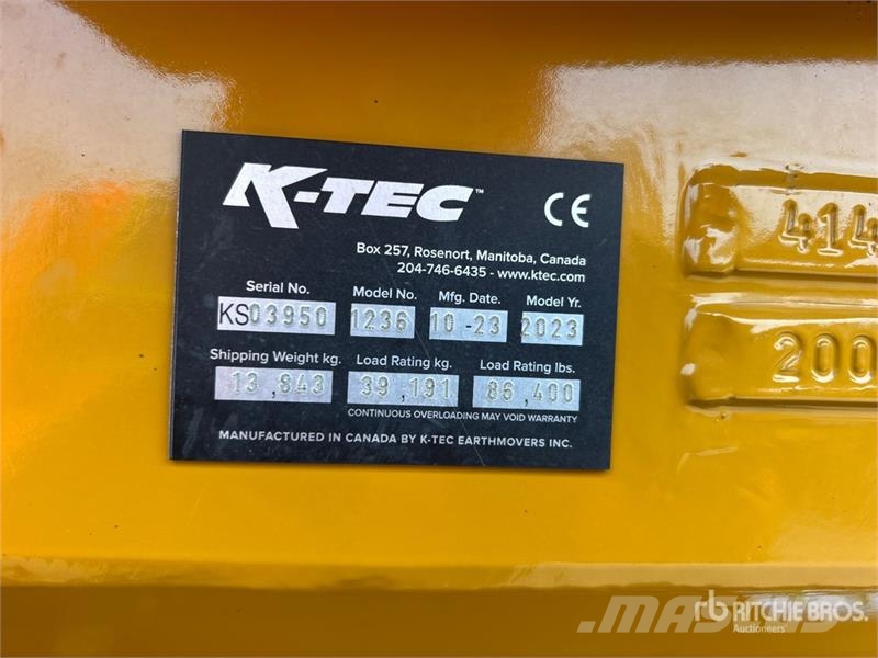 K-Tec 1236 4 Tire Hydraulic Pull Scraper Скрепери