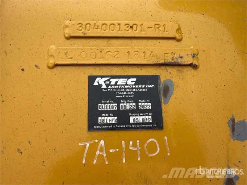 K-Tec 1814FX 216 in Land Leveler Silindirler