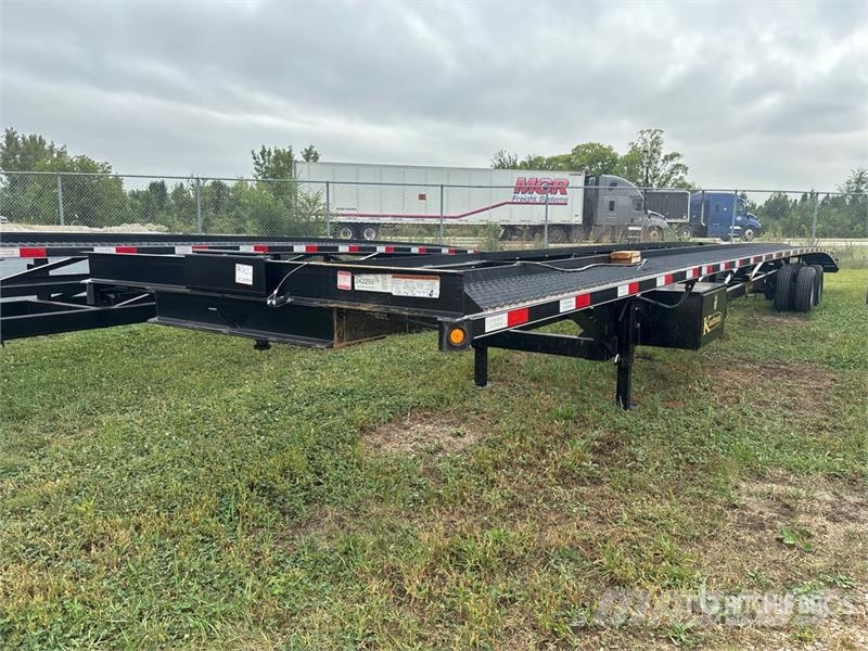 Kaufman FW-10K-56LPS T/A 3 Car Open Car Carrier Trailer (U Semirremolques para transporte de vehículos