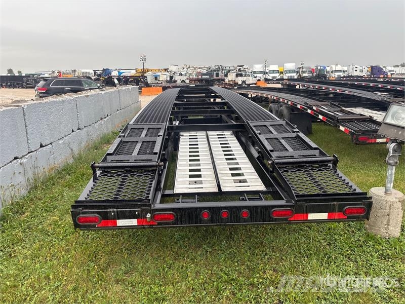 Kaufman FW-10K-56LPS T/A 3 Car Open Car Carrier Trailer (U Semirremolques para transporte de vehículos