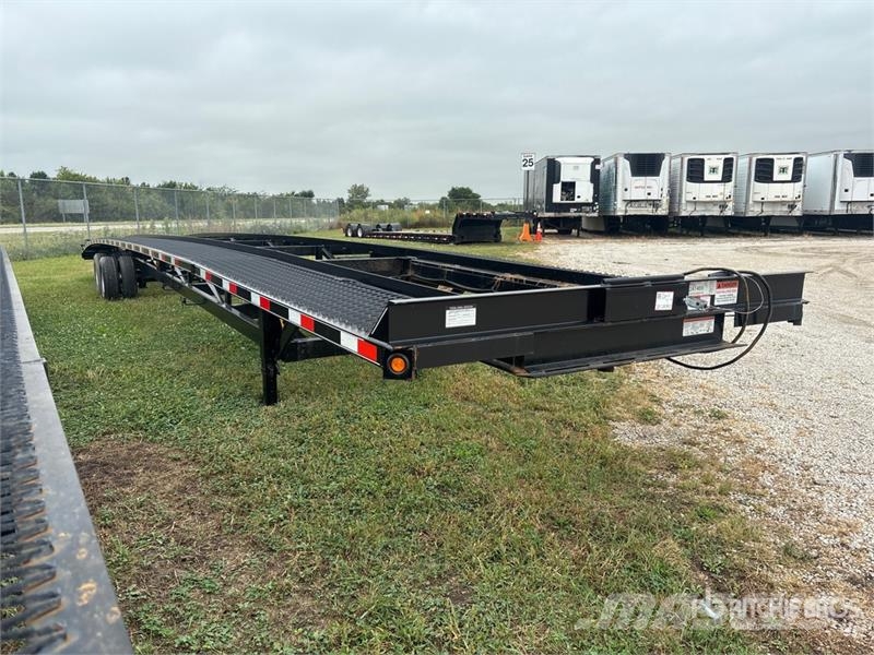 Kaufman FW-10K-56LPS T/A 3 Car Open Car Carrier Trailer (U Semirremolques para transporte de vehículos