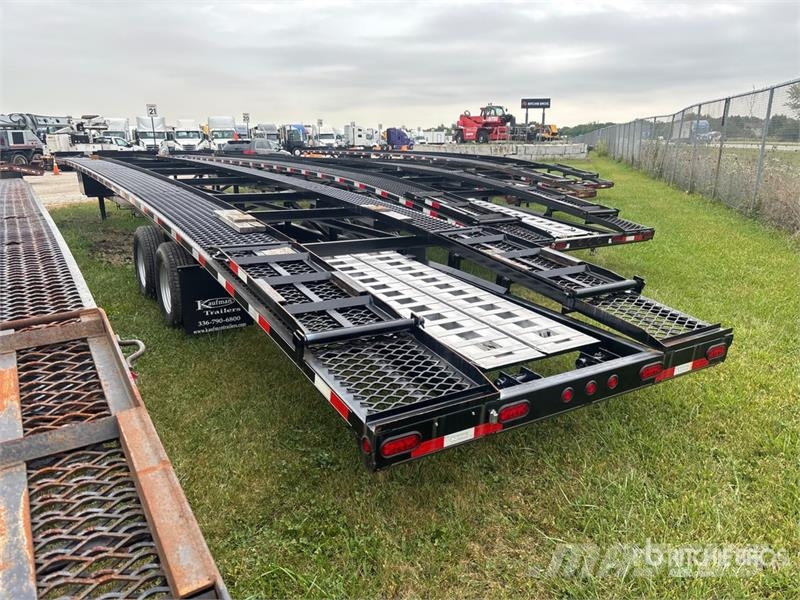 Kaufman FW-10K-56LPS T/A 3 Car Open Car Carrier Trailer (U Semirremolques para transporte de vehículos