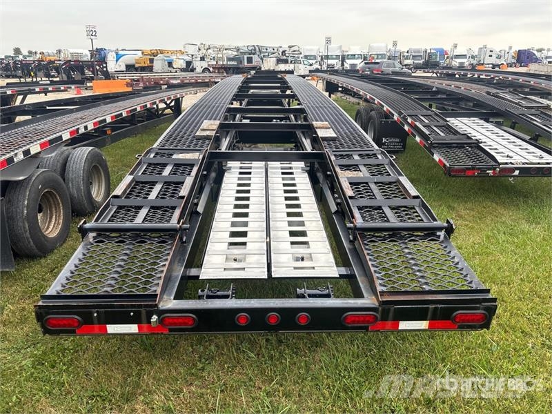 Kaufman FW-10K-56LPS T/A 3 Car Open Car Carrier Trailer (U Semirremolques para transporte de vehículos