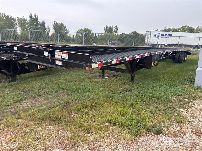Kaufman FW-10K-56LPS T/A 3 Car Open Car Carrier Trailer (U Semirremolques para transporte de vehículos