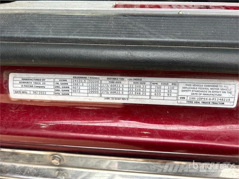Kenworth W990 6x4 T/A Sleeper Truck Tractor Tractor Units