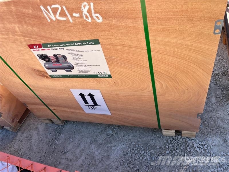 KJ AMAC40 14.5 cfm Skid-Mounted 40 gal Air Compressor Compresoras