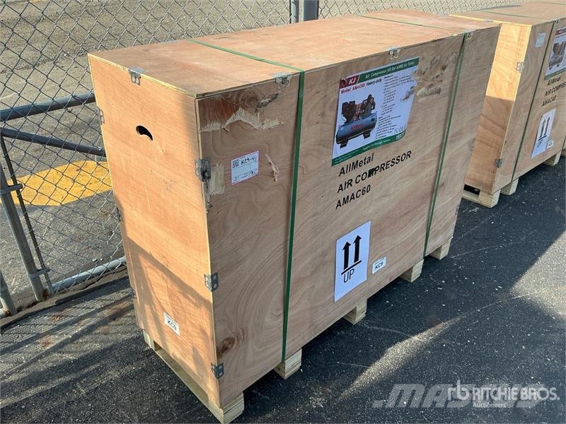 KJ AMAC60 18.5 cfm Skid-Mounted 60 gal Air Compressor Compresoras