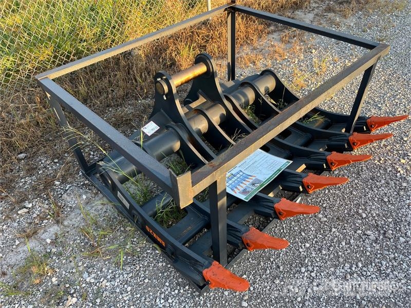 KJ AMK20 65 in Excavator Rake - Fits Cat 320 / 17 - 2 مكابس وميبسات التبن