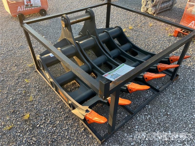 KJ AMK36 65 in Excavator Rake - Fits Cat 336 / 30 - 3 مكابس وميبسات التبن